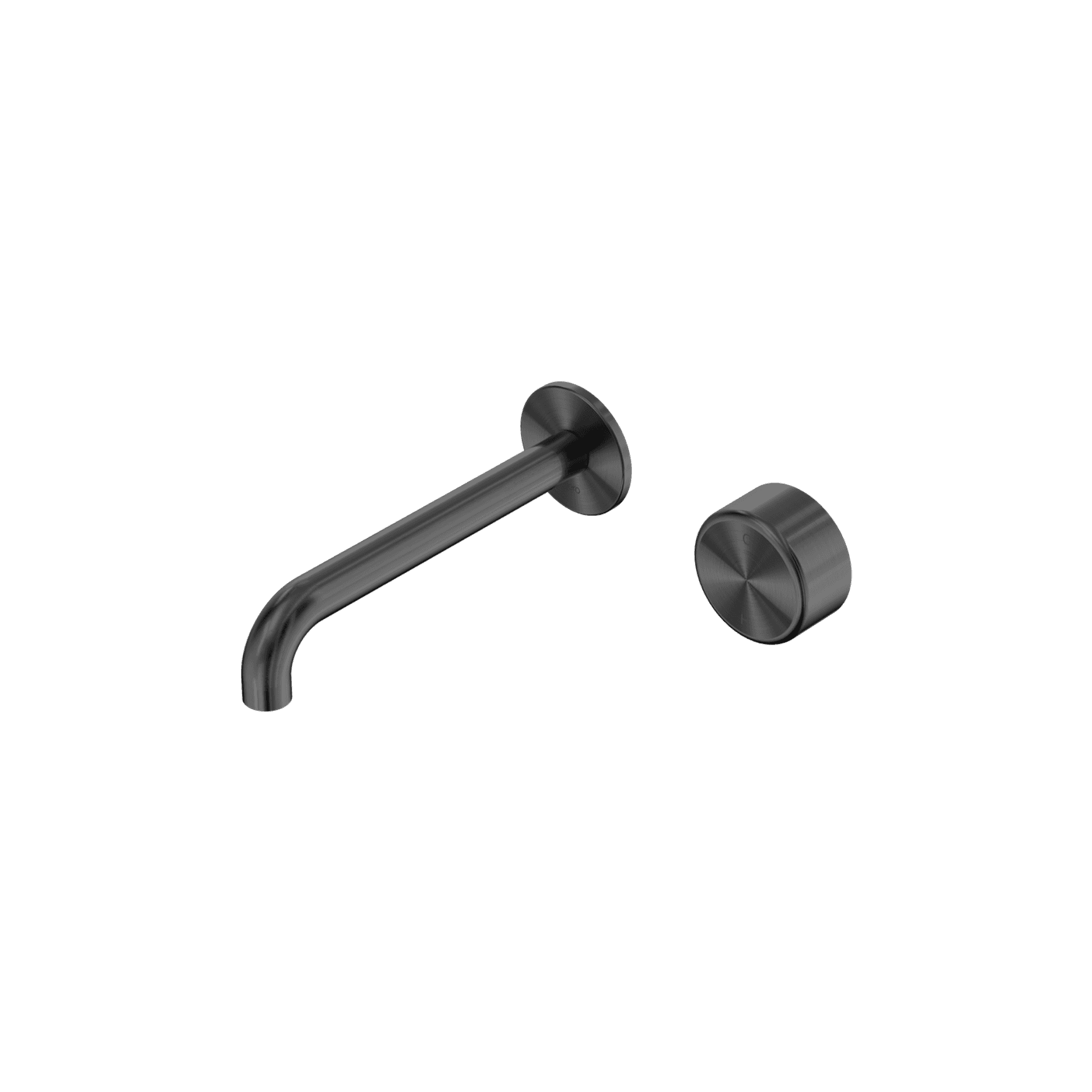 Serenity Wall Basin Mixer 185mm Spout Metal Handle Gun Metal