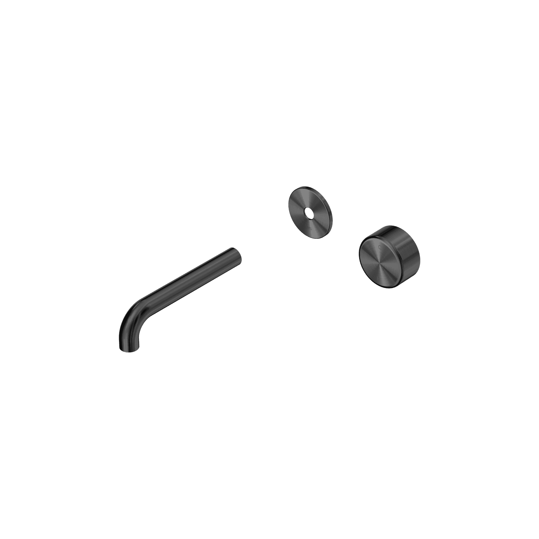 Serenity Wall Basin Mixer 160mm Spout Metal Handle Gun Metal
