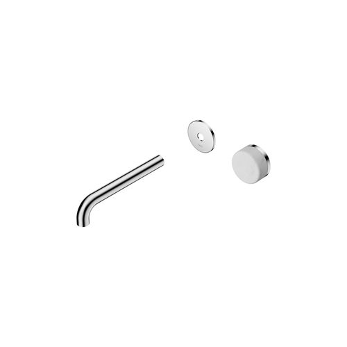 Serenity Wall Basin Mixer 185mm Spout Carrara Handle Chrome