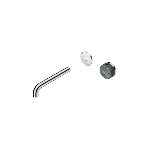 Serenity Wall Basin Mixer 185mm Spout Verde Alpi Handle Chrome