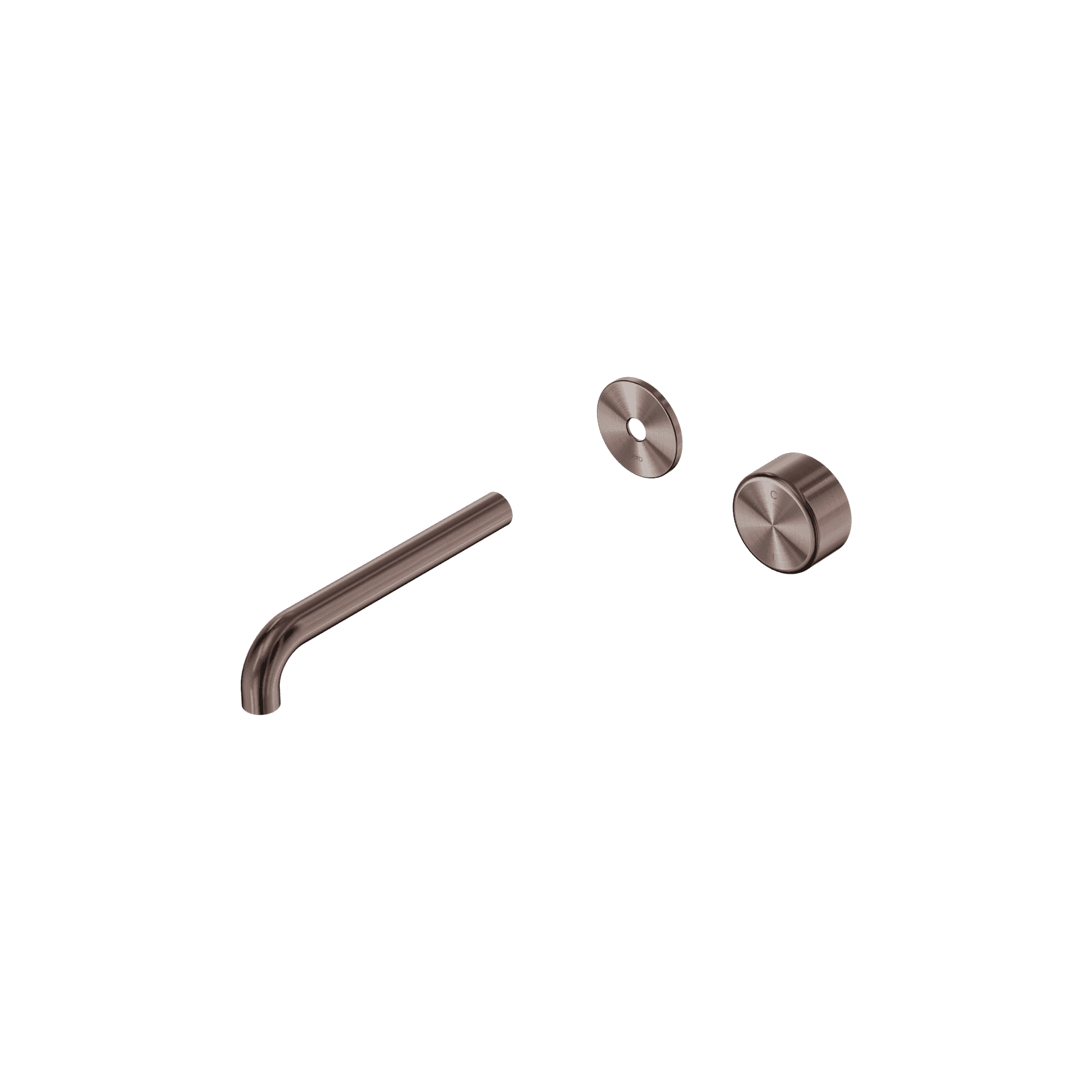 Serenity Wall Basin Mixer 185mm Spout Metal Handle Brushed Bronze