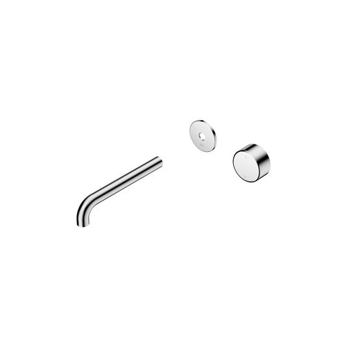 Serenity Wall Basin Mixer 185mm Spout Metal Handle Chrome