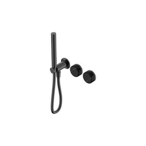 Serenity Shower System Marquina Black Handle And Slim Shower Gun Metal