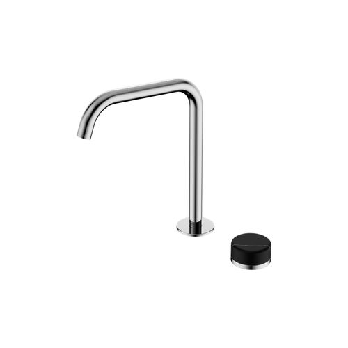Serenity Bath/Kitchen Mixer Edge Spout Marquina Black Handle Chrome