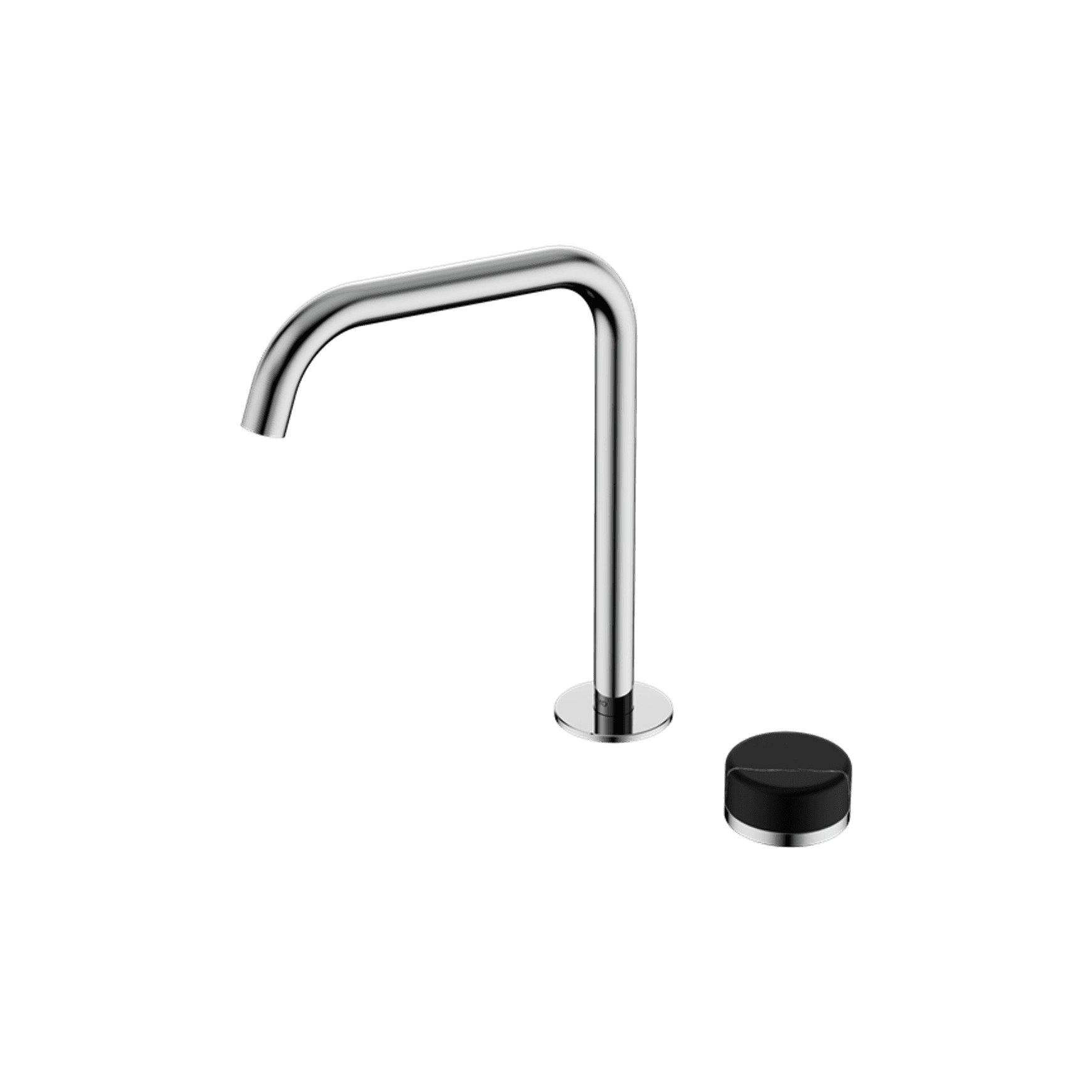 Serenity Bath/Kitchen Mixer Edge Spout Marquina Black Handle Chrome