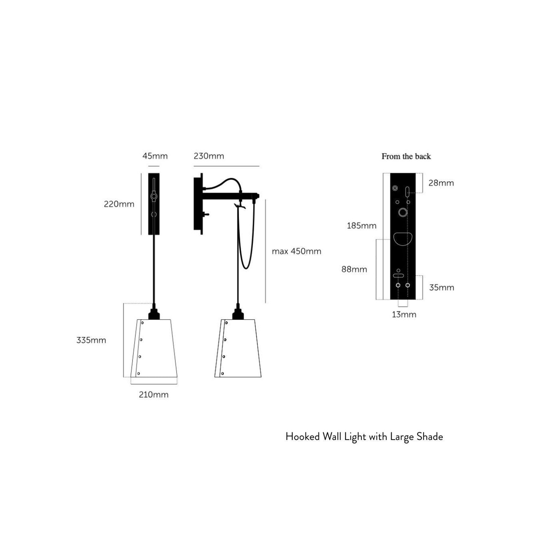 Hooked Wall Light with Shade