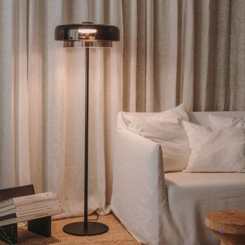 Lark 2 Shade Floor Lamp - 42 cm in Fume