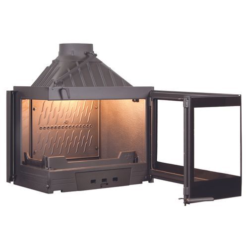 Seguin Europa 7Vl - Two Sided Black Glass Fireplace.