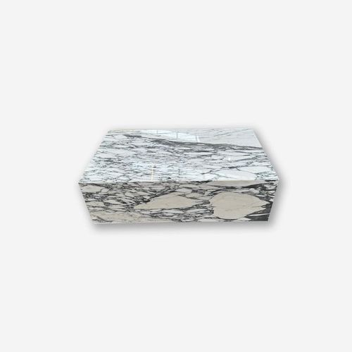 Block Coffee Table - Arabsecato Marble - Small | Natural Stone Co.