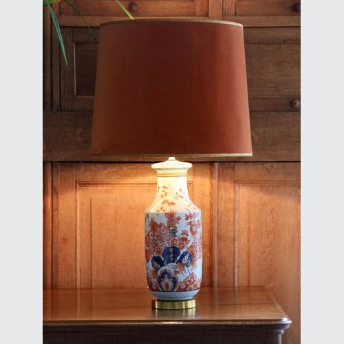 A Mid Century Royal Delft Imari Pijnacker Vase Lamp