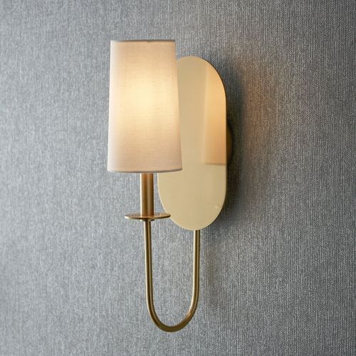 Audrina 1 Light Wall Light in Aged Brass