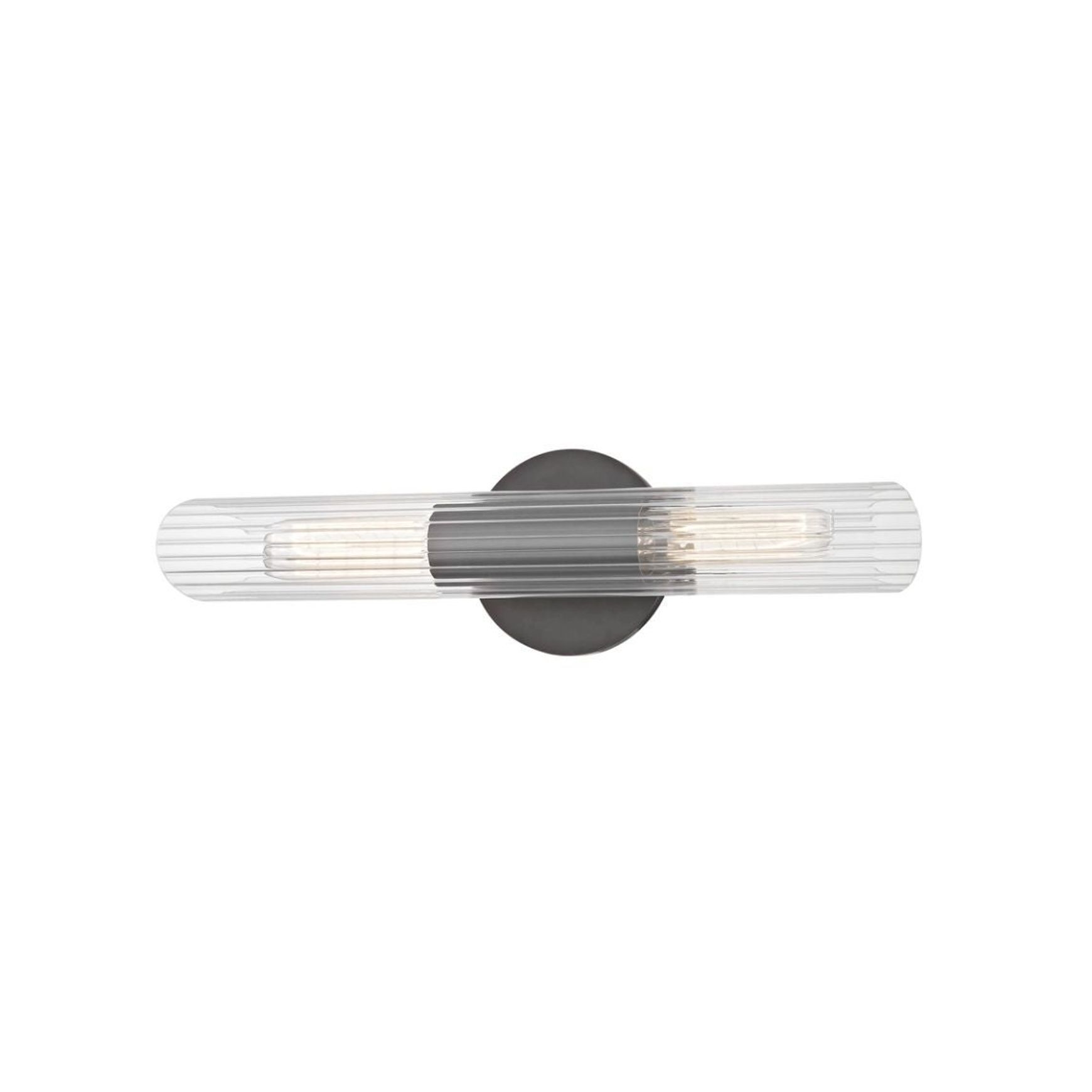 Bay 2 Light Glass Wall Light - Small in Old Bronze