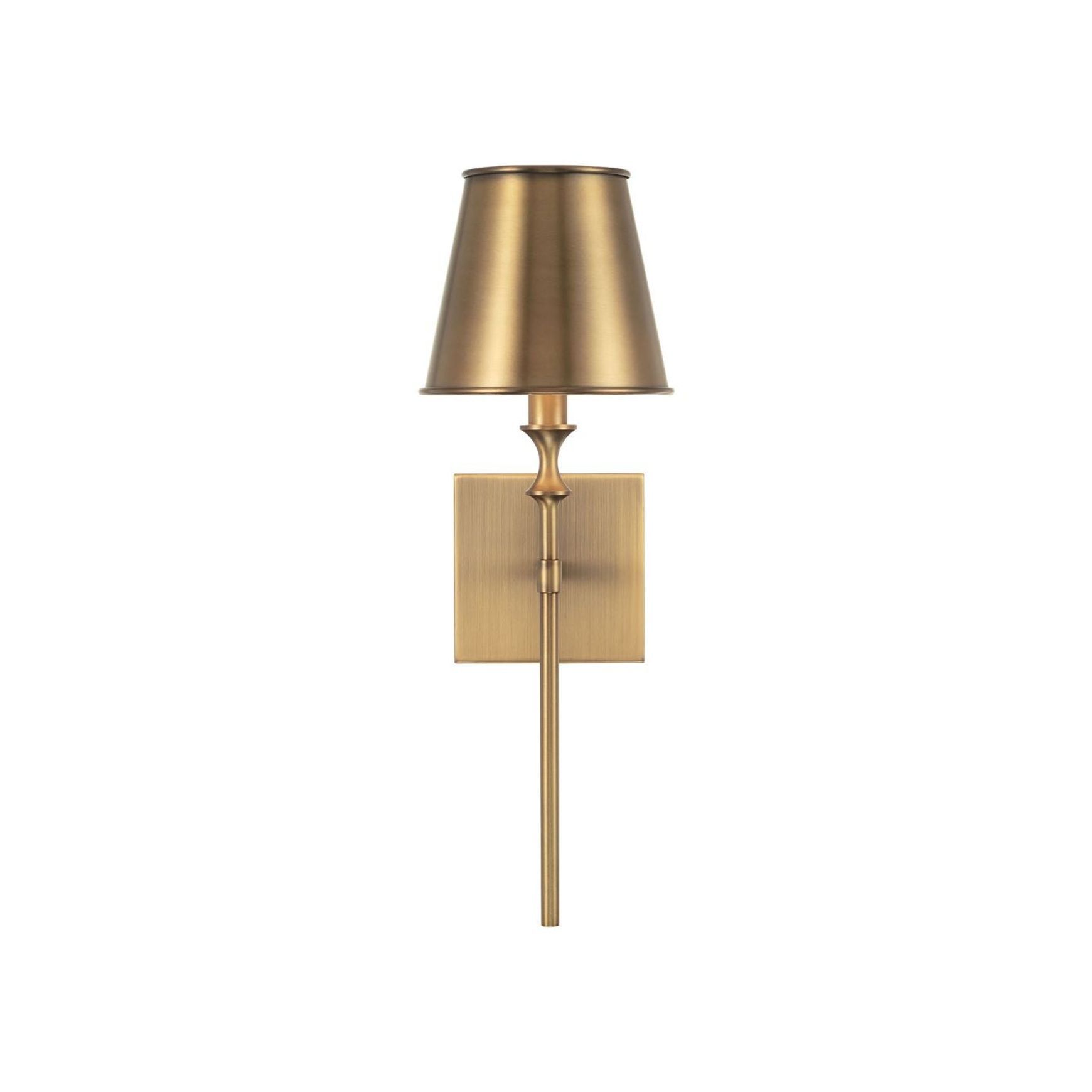 Barwon 1 Light Wall Light in Aged Brass
