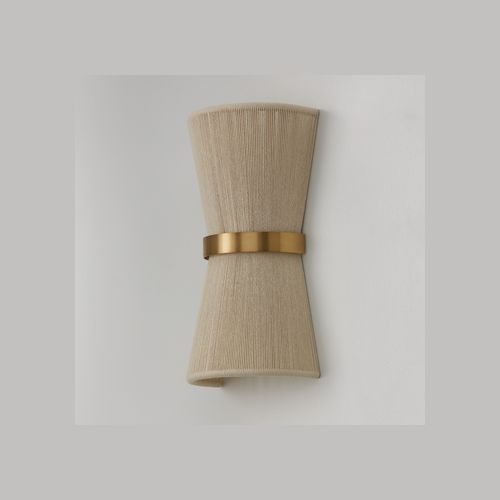 Fisher 2 Light Wall Light in Bleached Rope