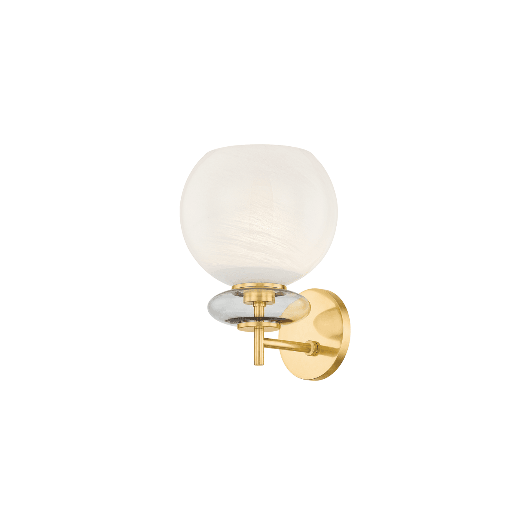 Farah 1 Light Wall Light In Aged Brass
