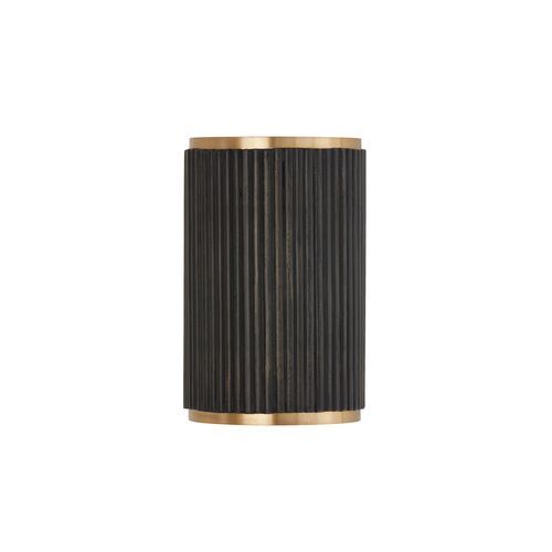 Cody 2 Light Wall Sconce In Black Stain & Matte Brass