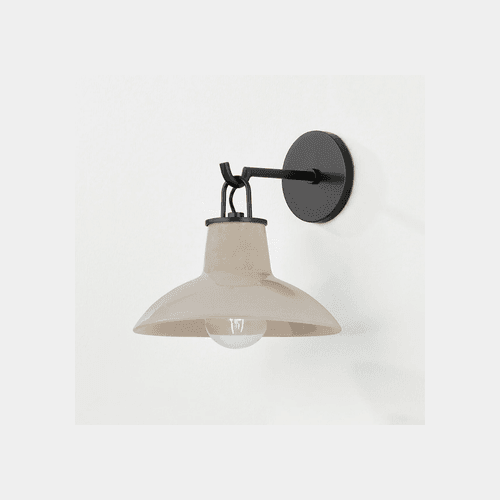 Potter 1 Light Wall Light Distressed Bronze & Ceramic Ivory Crackle