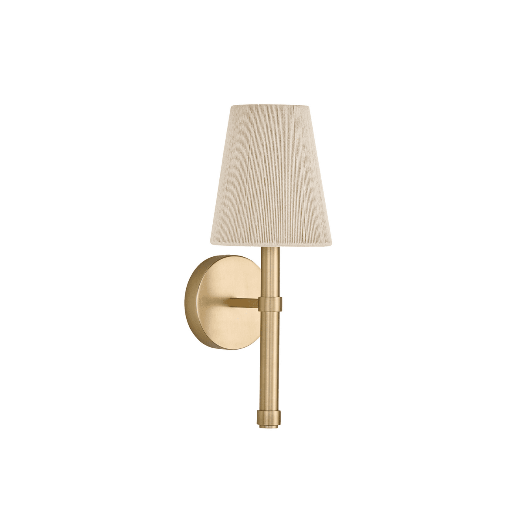 Fisher 1 Light Wall Light in Matte Brass & Bleached Rope