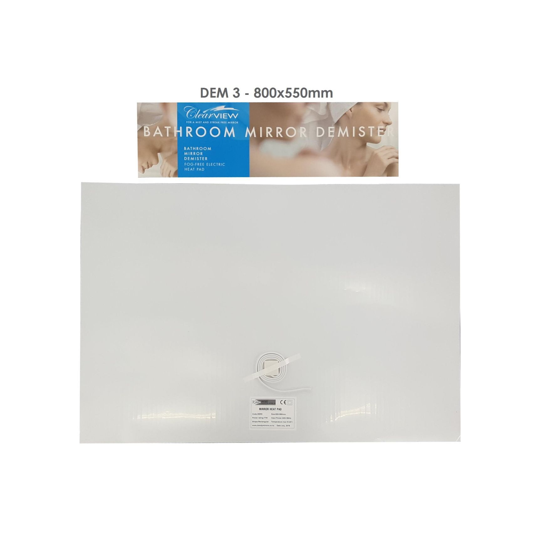 Bathroom Mirror Demister Fog-Free Electric Heat Pad