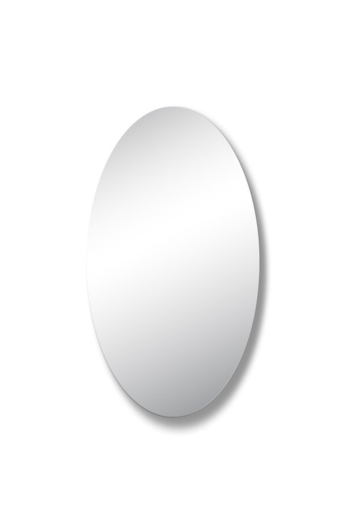 Polished Edge Oval Mirror with Hidden Fittings