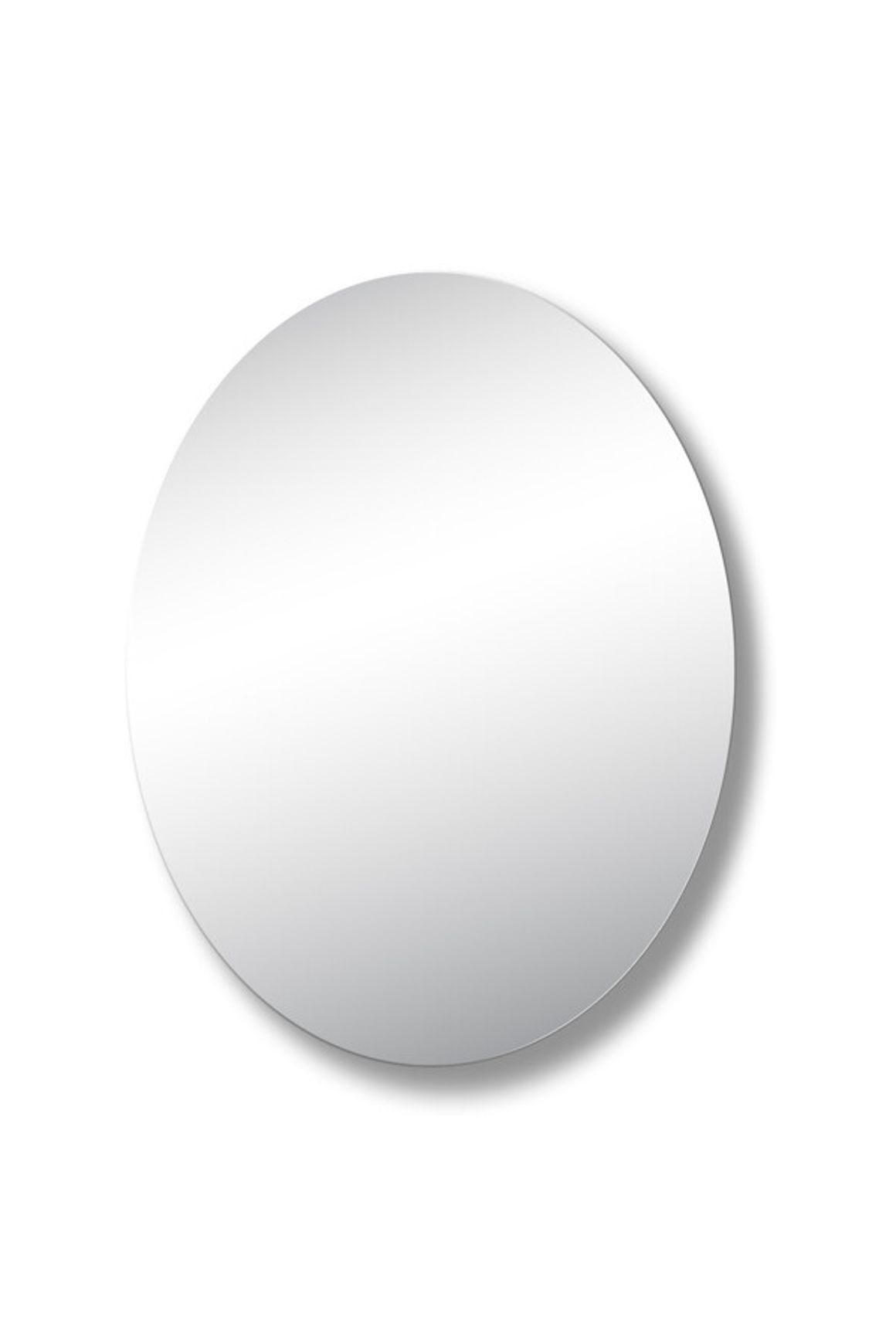 Polished Edge Oval Mirror with Hidden Fittings