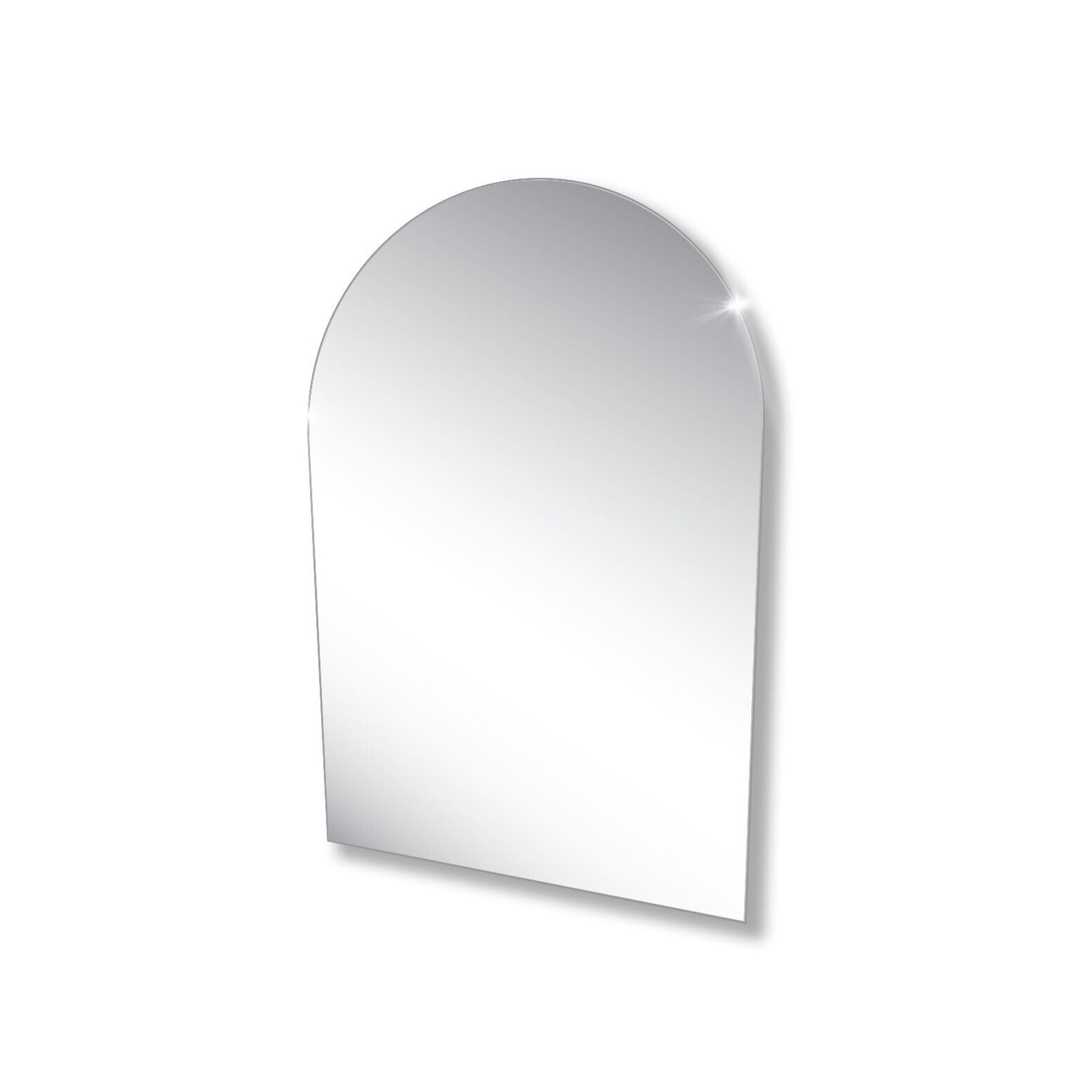 Polished Edge Arch Mirror with Hidden Fittings