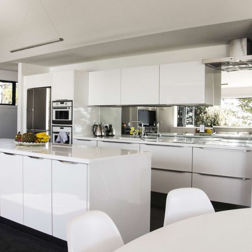 Silver Mirror Glass Splashback