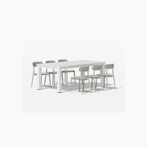 Ficus Table With Abby Chairs 7-Piece Outdoor Dining Set