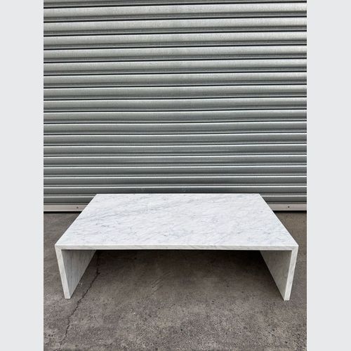 Waterfall Coffee Table - Carrara Marble | Natural Stone Co.