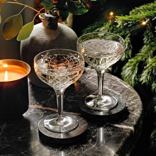 Soho Home | Barwell Cut Crystal Champagne Coup | Set 4