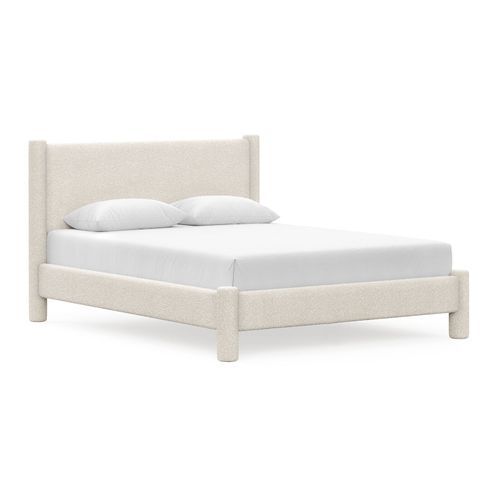 Liora Four Post Queen Bed Frame | Cream Boucle