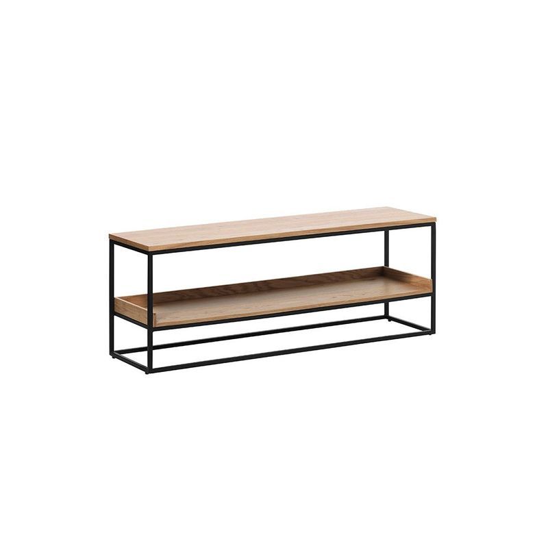 RIVOLI Bench 120cm - Natural Oak / Black