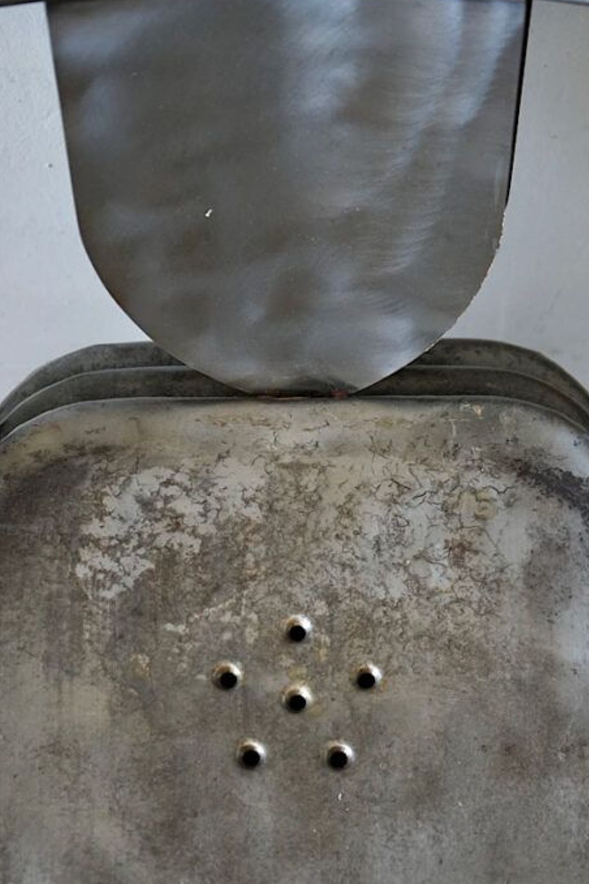 Set of 4 French Industrial Steel Chairs