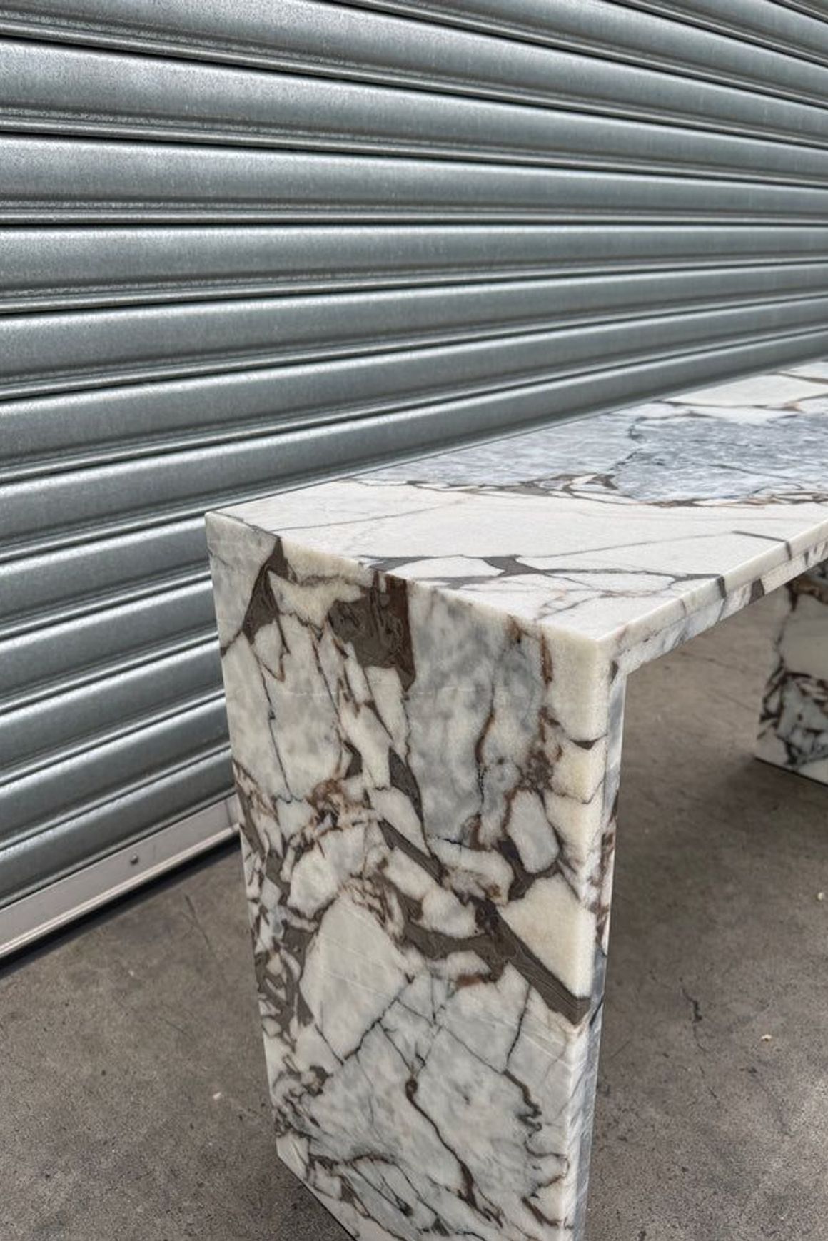 Waterfall Hallway Console - Milky Blue | Natural Stone Co.