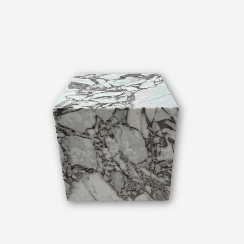 Cube Side Table - Milky Bleu Marble | Natural Stone Co.