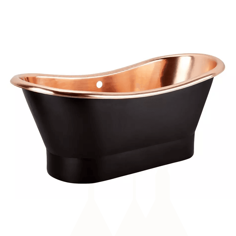 The Copper Bath Tub - Sundara Copper Double Slipper Smooth 1700mm - CB5019-D67