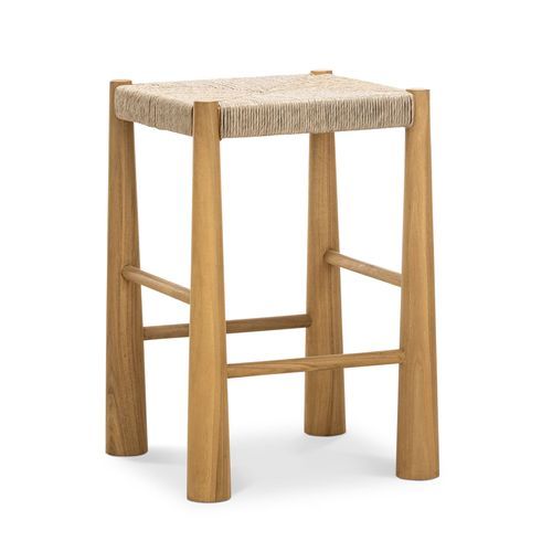 Caliste Woven Rope Barstool, Indoor & Outdoor
