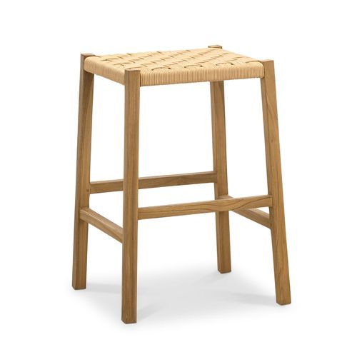 Kyren Woven Rope Barstool, Indoor & Outdoor