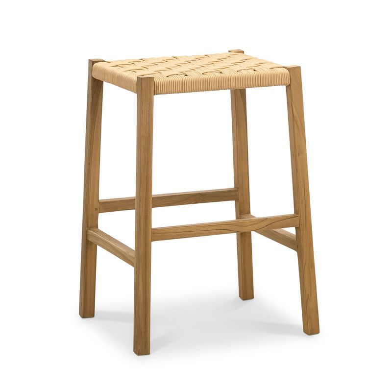 Kyren Woven Rope Barstool, Indoor & Outdoor