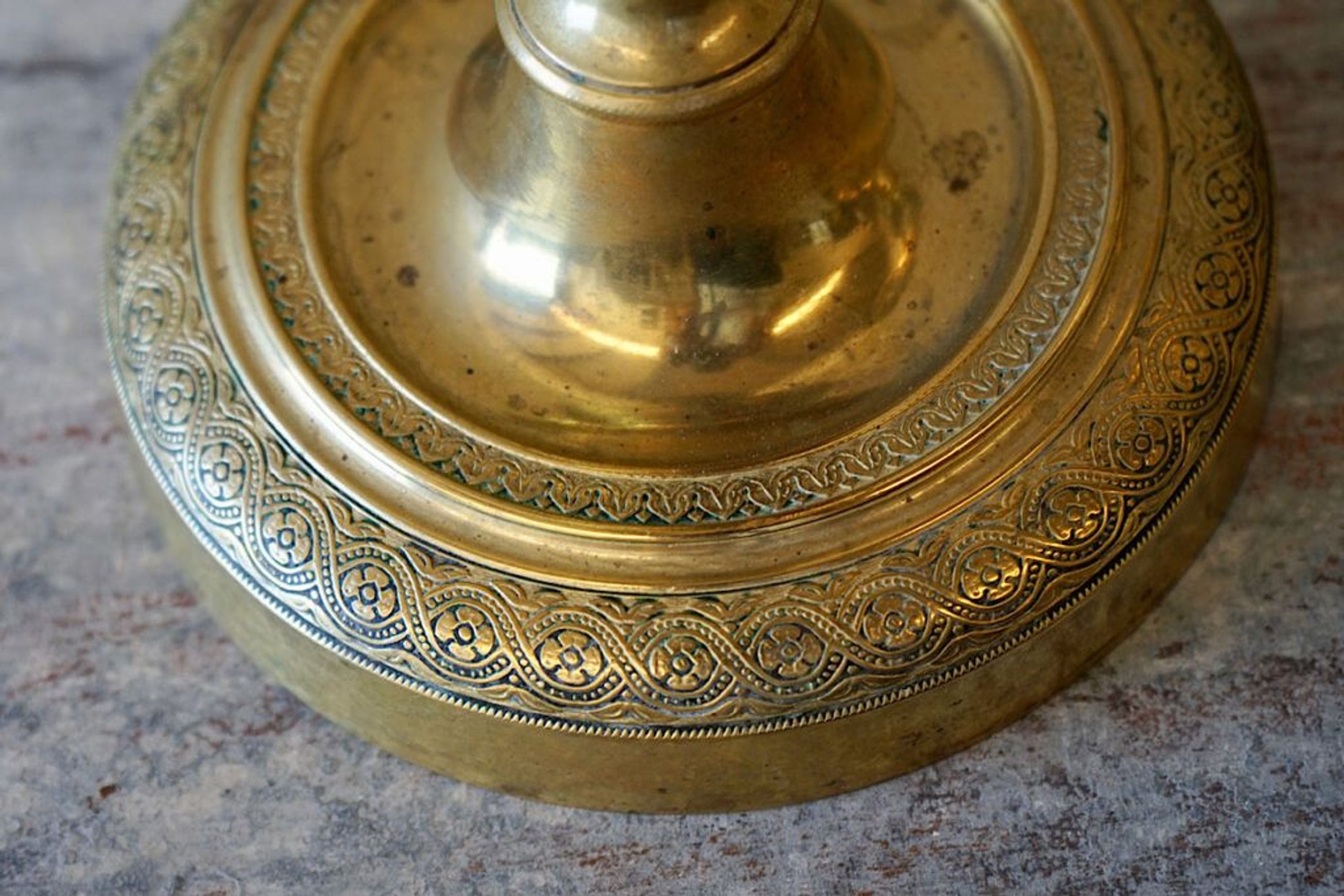 French Empire Brass Candlesticks (Pair)