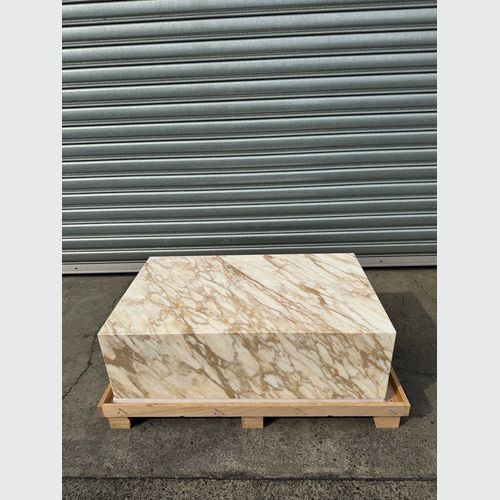 Block Coffee Table - New Gold Calacatta | Natural Stone Co.