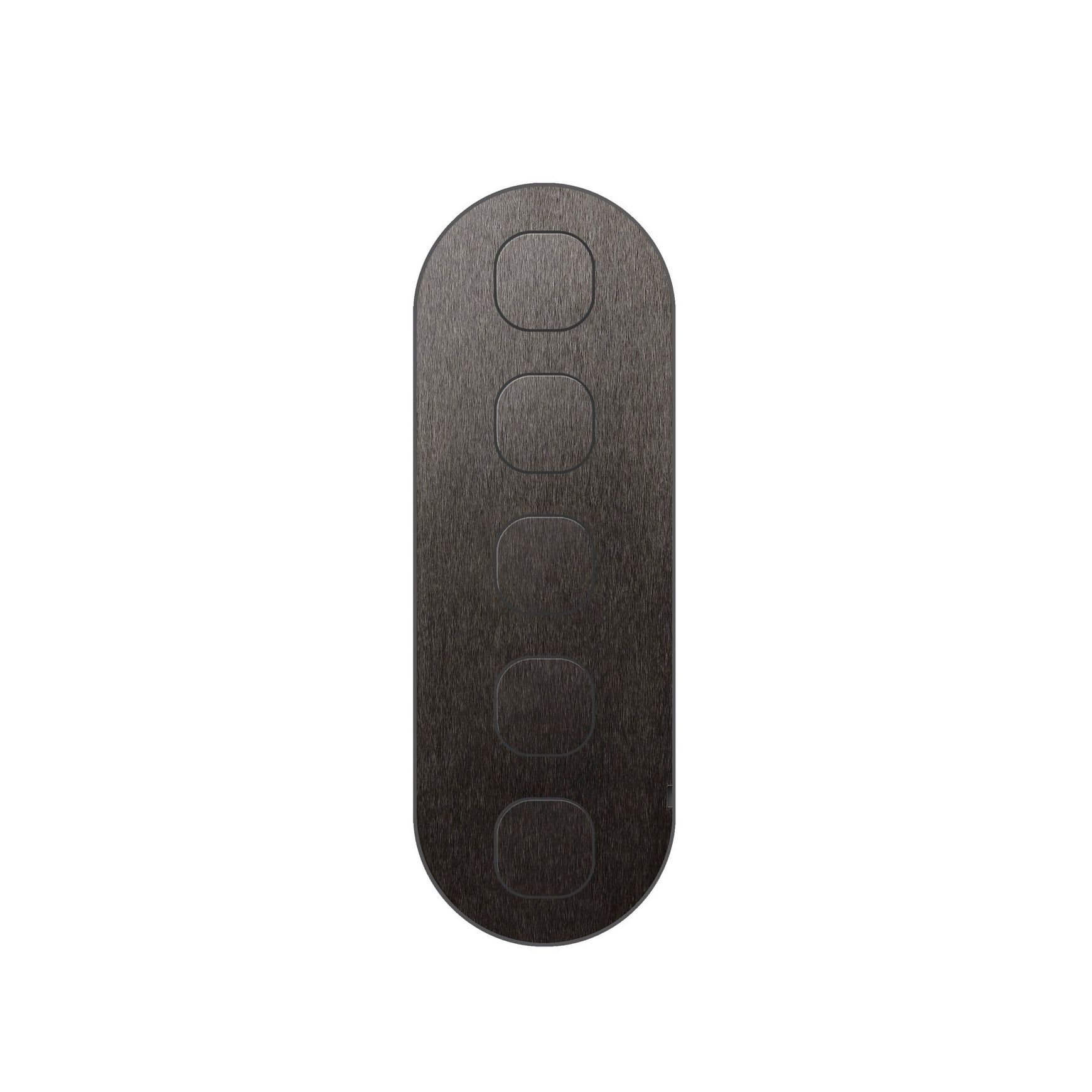 13 Carbon 5 Gang Switch Grid Faceplate