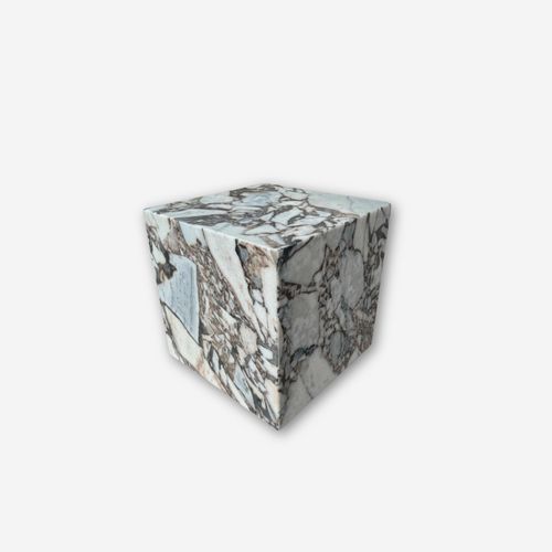 Cube Side Table - Milky Bleu Marble | Natural Stone Co.