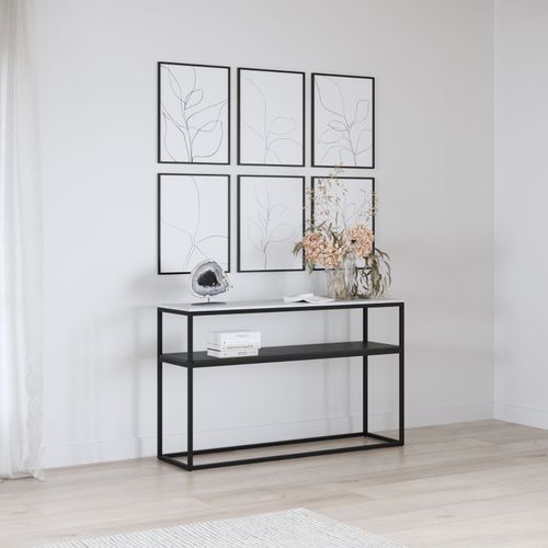 Ebonie 120cm White Marble Console Table | Black
