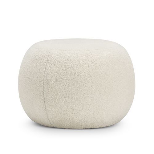 Venus Round Ottoman | Cream Bouclé