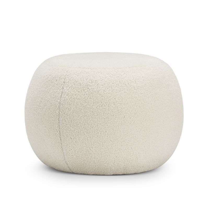 Venus Round Ottoman | Cream Bouclé