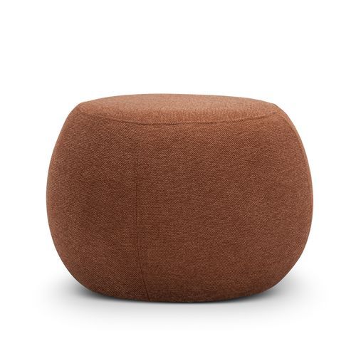 Venus Round Ottoman | Rust Orange