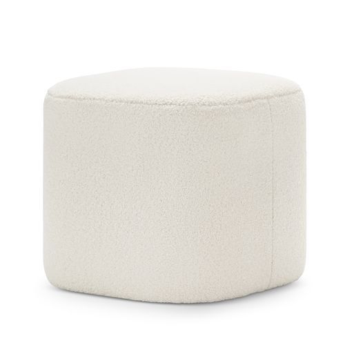 Podd Square Ottoman Stool | Cream Bouclé