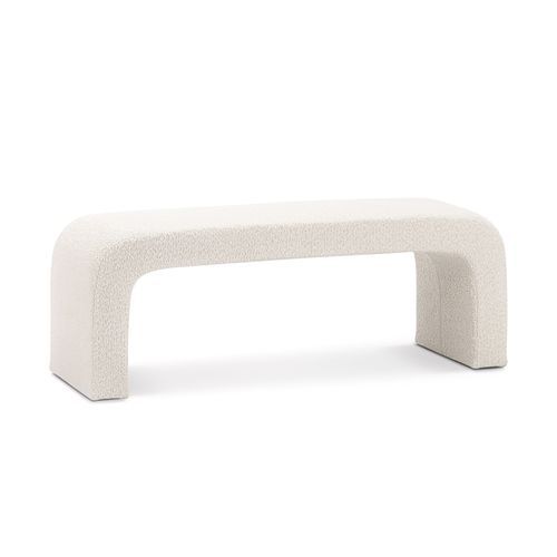 Harper 120cm Arch Bench Seat | Cream Bouclé