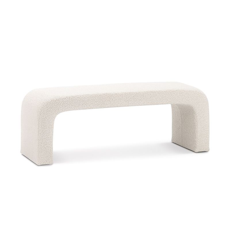 Harper 120cm Arch Bench Seat | Cream Bouclé